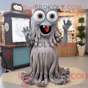 Grey Fried Calamari maskot...