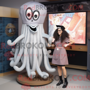 Grey Fried Calamari maskot...