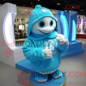 Cyan forlovelsesring maskot...
