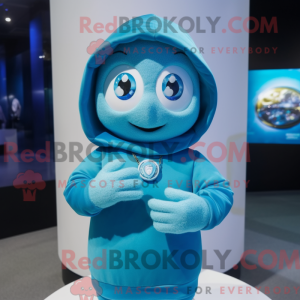 Cyan forlovelsesring maskot...