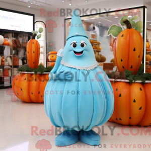 Himmelblå melon maskot...