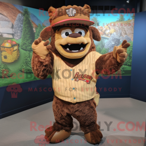 Brun Nachos maskot kostume...