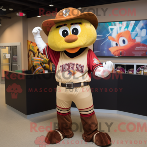 Brun Nachos maskot kostume...
