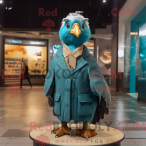 Teal Guinea Fowl mascot...