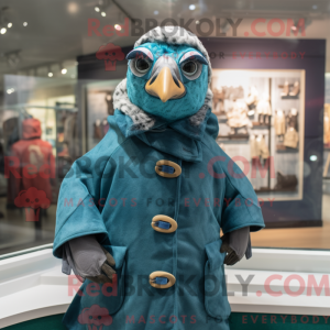 Teal Guinea Fowl mascot...