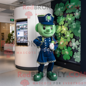 Navy Four Leaf Clover...