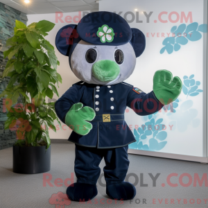 Navy Four Leaf Clover...