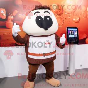 Tan Moussaka maskot kostume...