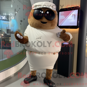 Tan Moussaka maskot kostume...