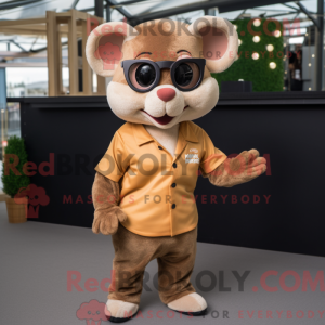 Brun Dormus maskot kostume...