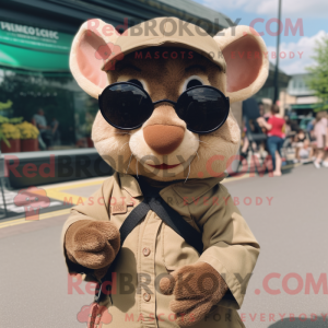 Brun Dormus maskot kostume...