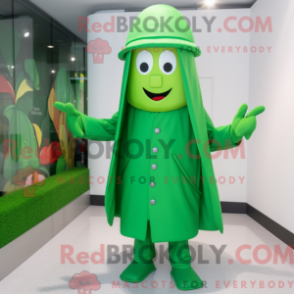 Fantasia de mascote acrobata verde com capa de chuva e gorros - Mascotes acrobatas - REBROKO_348153 - RedBrokoly.com