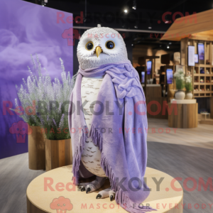 Lawenda ugle maskot kostyme...