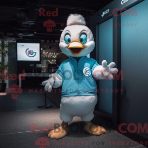 Cyan Goose Maskottchen...