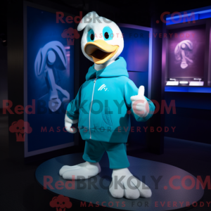 Maskotdraktfigur Cyan Goose...