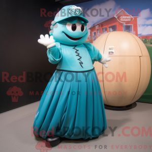 Teal Baseball Glove mascot...