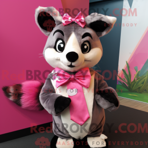 Rosa Civet-maskotdraktfigur...