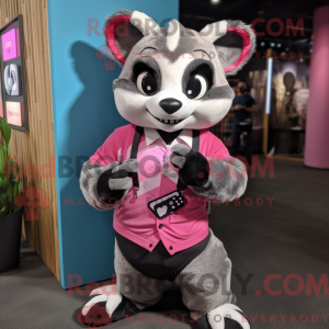 Roze Civet-mascottekostuum...