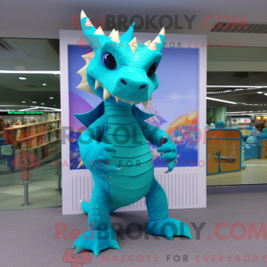 Turkis Dragon maskot...