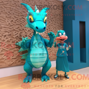 Turkis Dragon maskot...