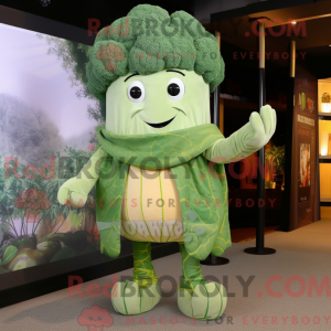 Beige Broccoli mascot...
