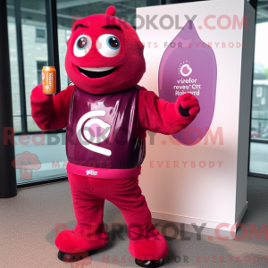 Magenta Soda Can maskot...