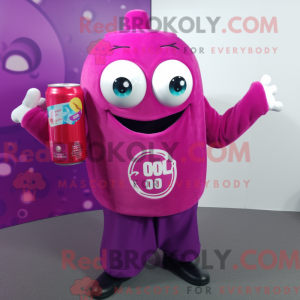Magenta Soda Can maskot...