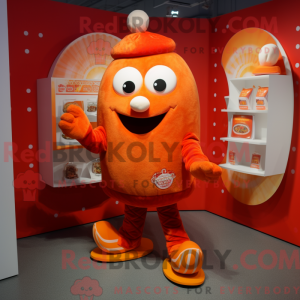 Postava maskota oranžového...
