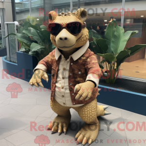 Tan Ankylosaurus mascotte...