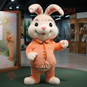 Peach Rabbit maskot kostume...