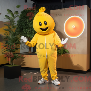 Gul grapefrugt maskot...