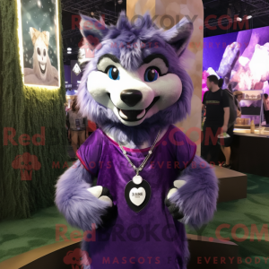 Lilla Wolf maskot kostume...