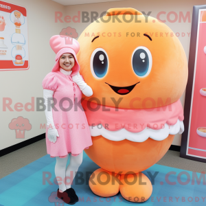 Peach Donut maskot kostume...