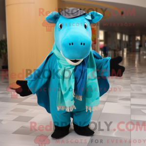 Turkis Tapir maskot kostume...