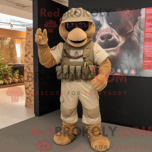 Tan Para Commando mascot...