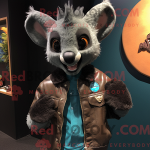 Teal Aye-Aye mascot costume...