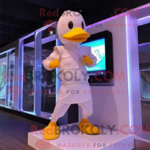 Cream Duck mascottekostuum...