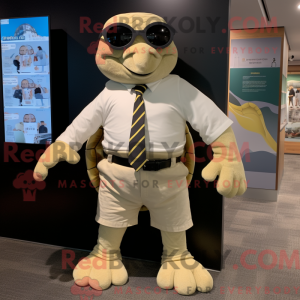 Cream Turtle mascot costume...