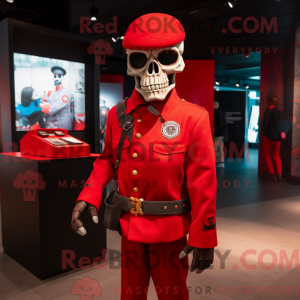 Red Skull mascot costume...