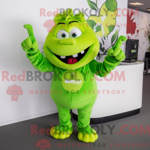 Costume de mascotte vert...