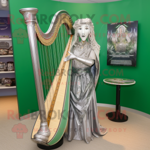 Sølv Celtic Harpe maskot...