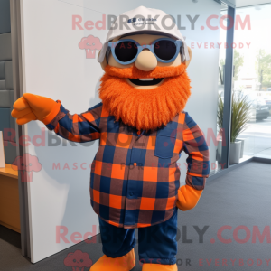 Navy orange maskot kostume...