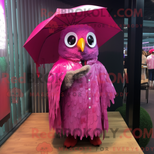 Máscara de Coruja Magenta...