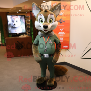 Maskotdraktfigura Olive Fox...