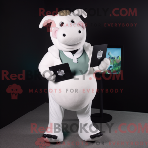 White Bull mascot costume...