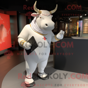 White Bull mascot costume...