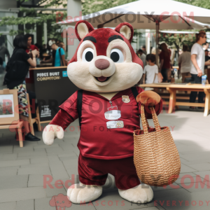 Maroon Chipmunk mascot...