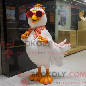 Peach Rooster Maskottchen...
