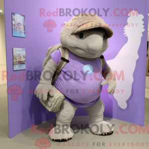 Lavendel Glyptodon maskot...