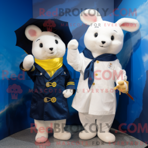 Navy Ermine mascot costume...